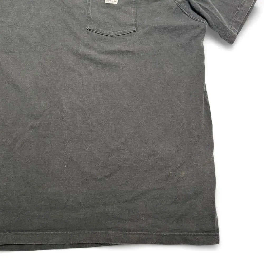 Carhartt Grey Henley Pocket T Shirt 3XL Original Fit Workwear Heavy - Picture 4 of 5